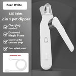 2 In 1 Pet Nail Clippers With Led Light Dog Cat Special Blood Line Scissors Multifunction Animals Paw Nail Trimmer Pet Supplies